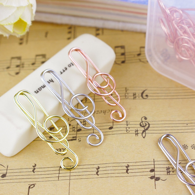 Tech Office Accessories - 10 buah/kotak catatan musik berbentuk klip