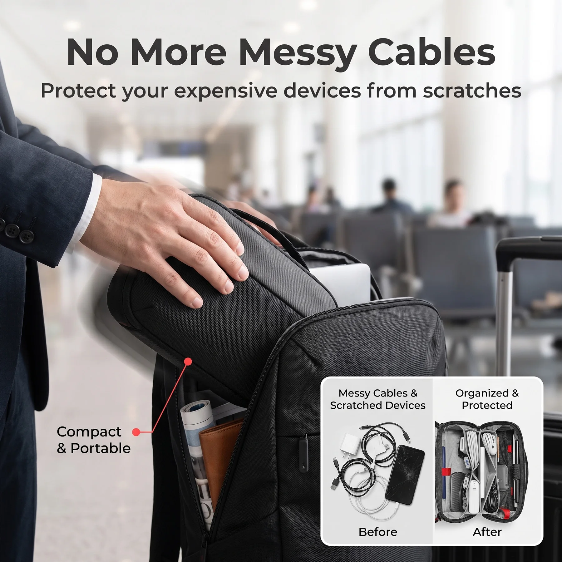 Kantong Organizer Perlengkapan - Tech Accessories Travel Case ulasan dan harga