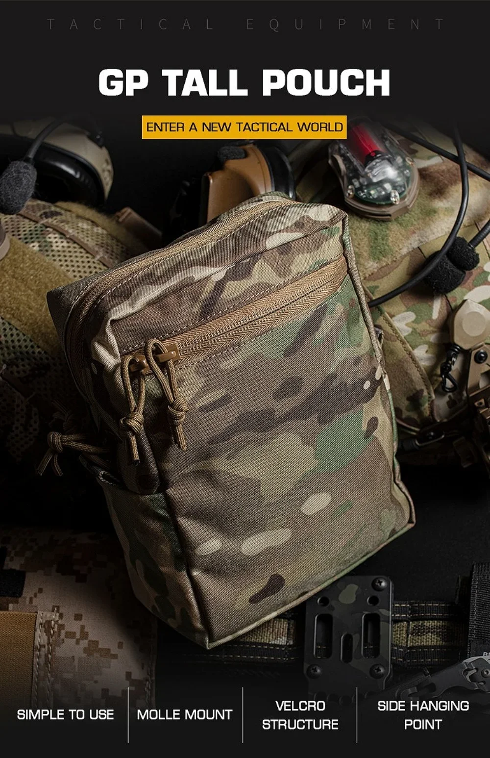 GP Taktis MOLLE Kantong Tinggi - Tech Accessories Pouch ulasan dan harga