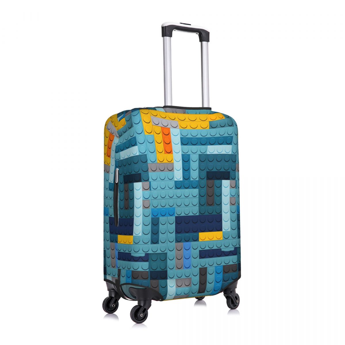Blue Tech Pixel Building Block - Tech Accessories Travel Case ulasan dan harga